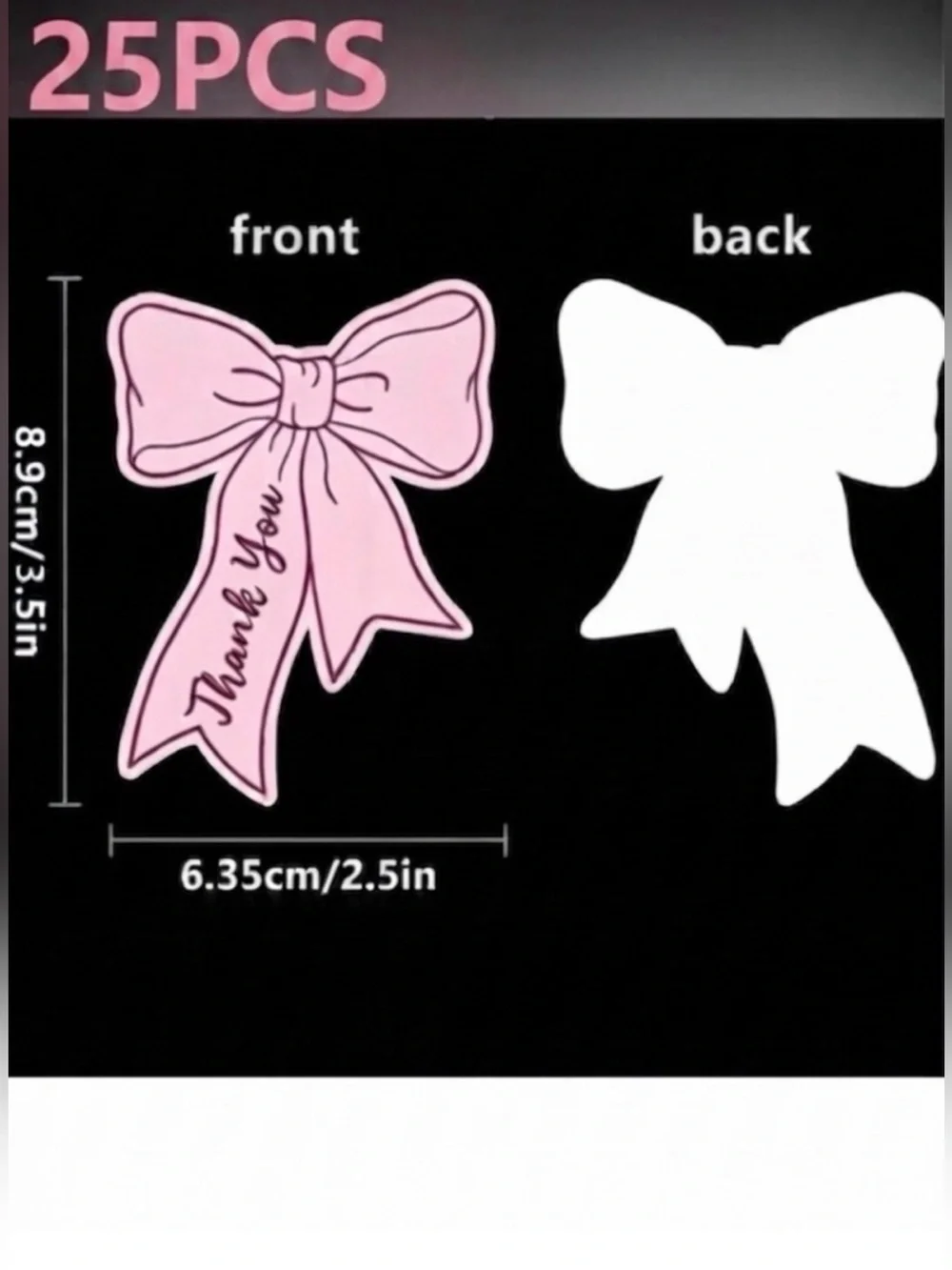 250PC Bundle ~25 L Poly Mailers, 25 Cards & 200 L Stickers